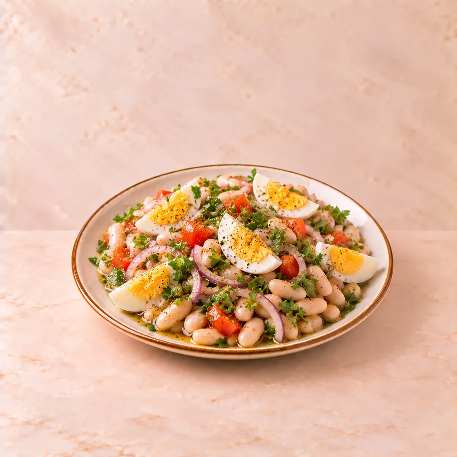 Zeytinyağlı Yumurtalı Piyaz