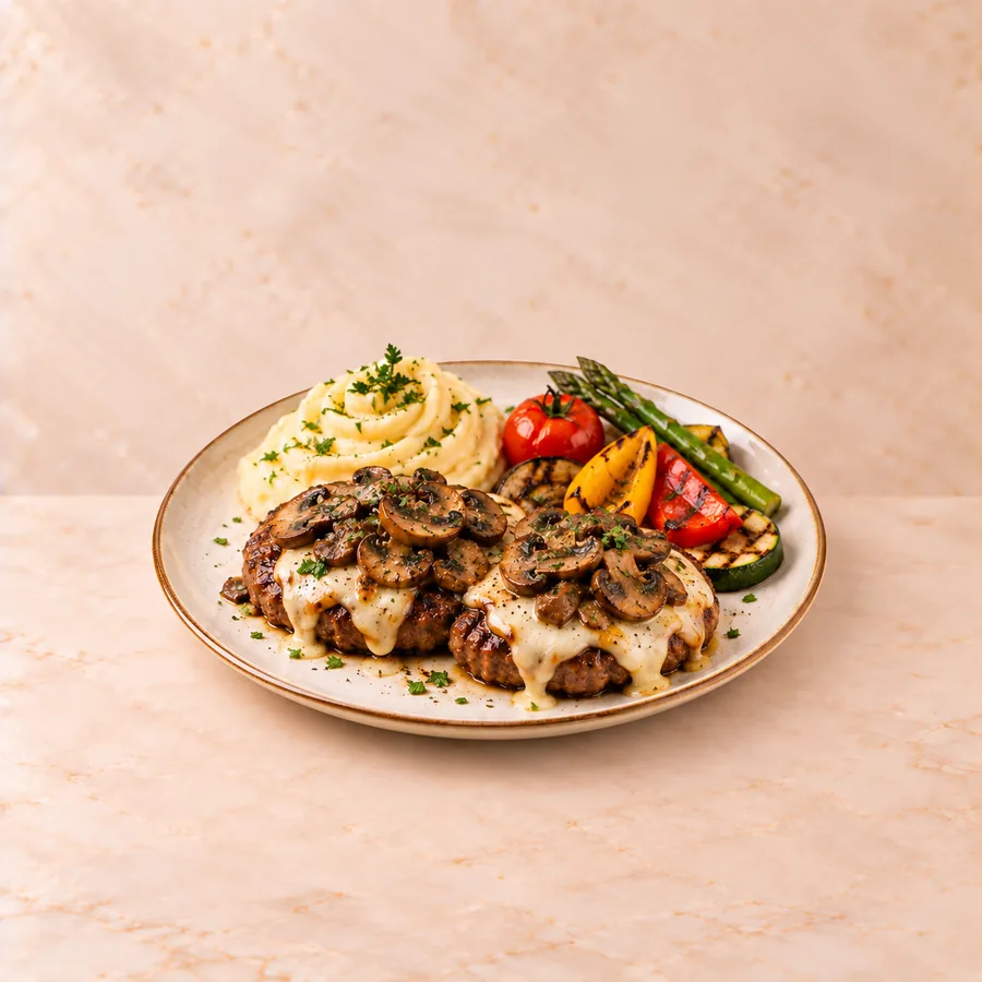 Kaşarlı Mantarlı Köfte